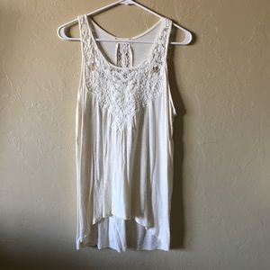 NWOT Altar’d State Cream too w/crochet inset